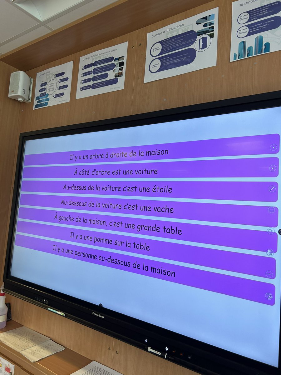 S2 were working on prepositions this week! They had to follow the instructions that appeared and draw the objects in the correct places! ✍️ 🇫🇷 🐮