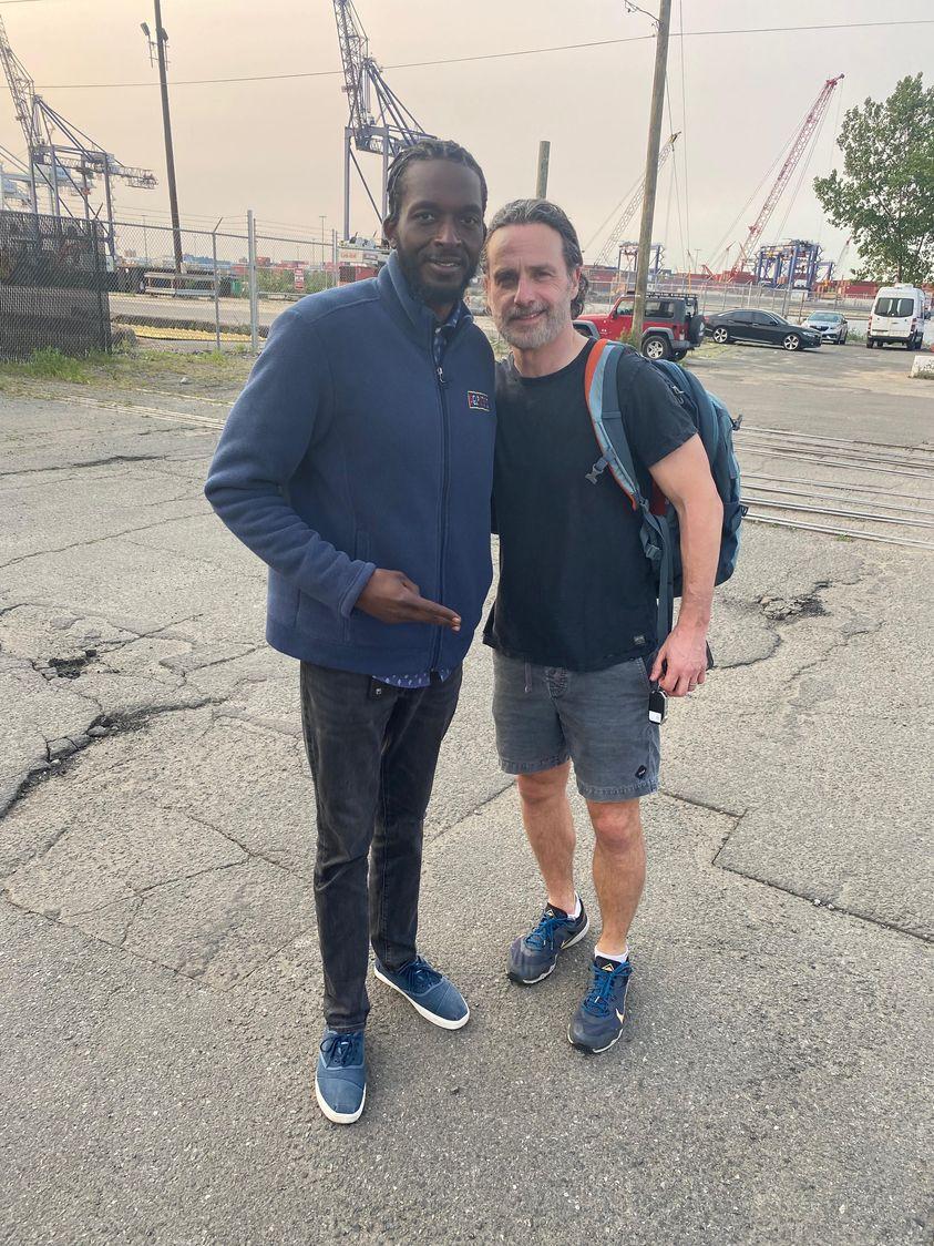 NEW | Andy with his set guard during filming of #TWD: Rick & Michonne in New Jersey in May 2023.

#AndrewLincoln 
#RickGrimes 

📸 Thanks for the photo Myers Brothers Painting LLC!