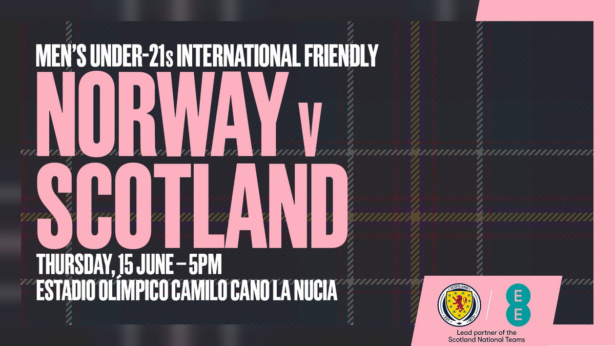 #SCO21s | Our Men's Under-21s play the first friendly of a double header against Norway today. 🆚 Norway v Scotland 🏆 Men's Under-21s international friendly ⏰ 5pm 🏟️ Estadio Olímpico Camilo Cano La Nucia ➡️ Match Preview: scotfa.co/sco21snorprv #YoungTeam