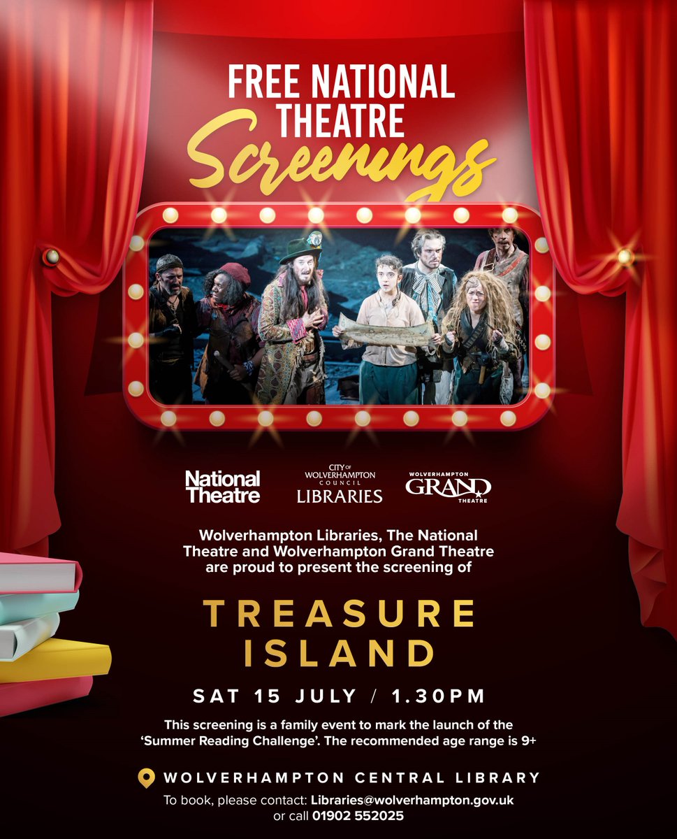 👇 Ahoy there matey! A <a href="/NationalTheatre/">National Theatre</a> &amp; <a href="/WolvesGrand/">Wolverhampton Grand</a> screening of Treasure Island sighted off the starboard side! 🏴‍☠️ 

More details and how to book on our FB post here bit.ly/3Nwtepl