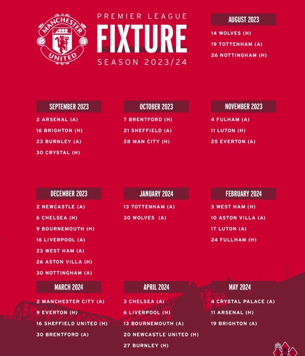 Arsenal's 2023/24 Premier League fixtures, schedule and dates (Full List)