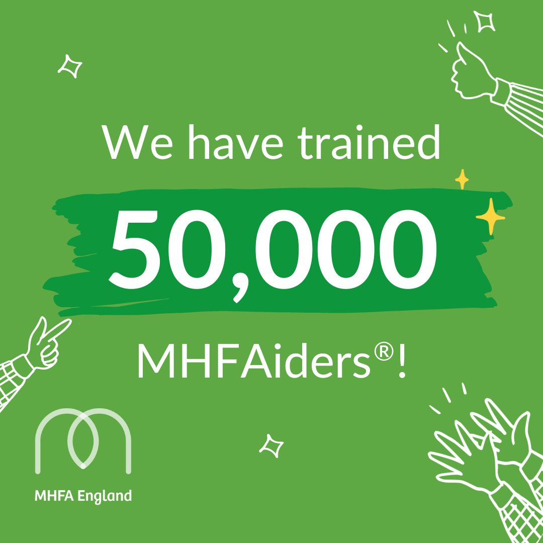 Thank you to everyone who has completed our new MHFA course since launching in September.

You're helping us achieve our vision of improving the #MentalHealth of the nation 💚

▶️ Find out how your people can join the largest MHFAider community in England: bit.ly/3MS2f66
