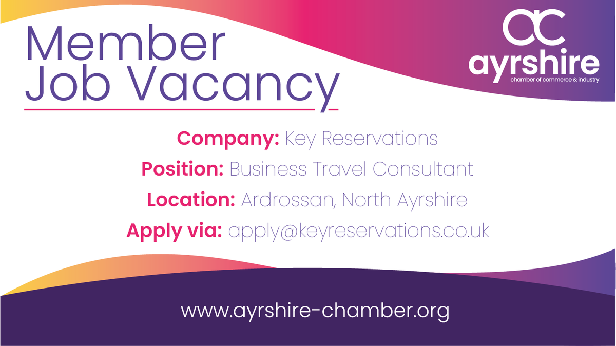 BoringOleFart🏴󠁧󠁢󠁳󠁣󠁴󠁿🇺🇦 on Twitter "RT AyrshireChamber **Member Job