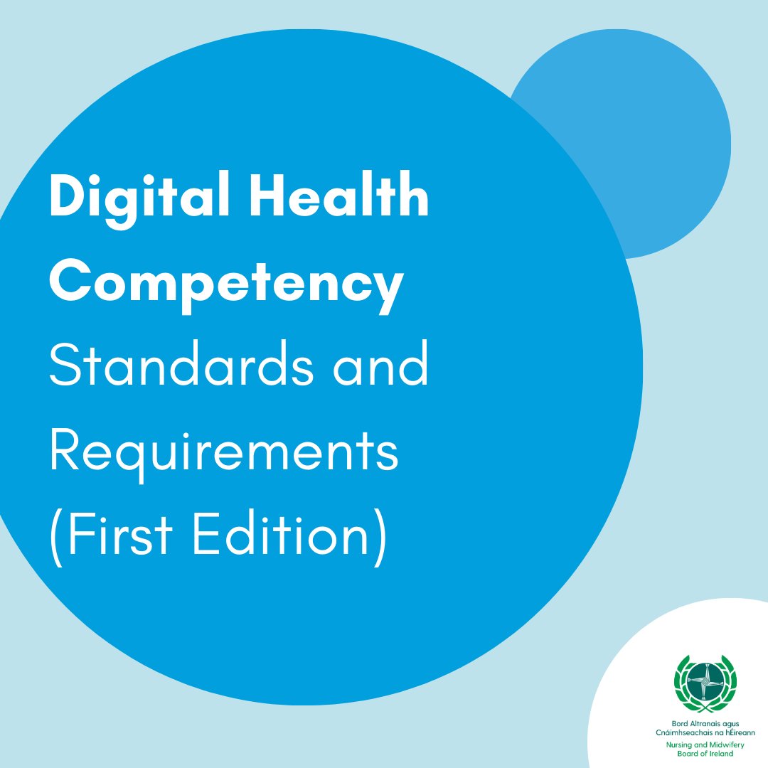 We have published the first edition of standards and requirements to ensure digital health competencies are developed in nursing and midwifery education programmes. 

Find out more: nmbi.ie/News/News/New-…