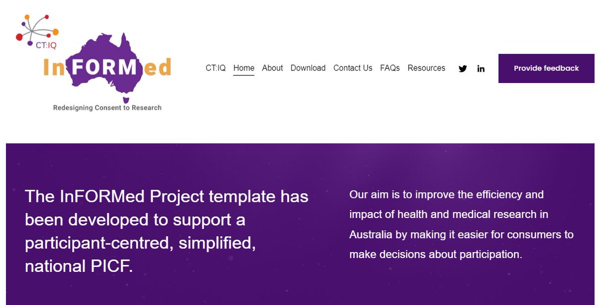 We're proud to announce CT:IQ's InFORMed #PICF Template is now available to download for free! A team of over 35 stakeholders from the research sector was assembled to develop this participant-centric PICF template informedpicf.com.au