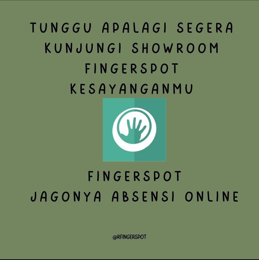 Tunggu Apalagi Segera Kunjungi Showroom Fingerspot Kesayangmu Sebelum Kehabisan.
#Fingerspot
#FingerspotM2M
#FingerspotJakarta
#FingerspotiO
#AbsensiOnline
#HRDMantul
#AbsensiPonsel
#AbsensiKaryawan
#AbsensiMurah
#AplikasiAbsensi
#AplikasiHR
#AplikasiHRD
#SoftwareHR