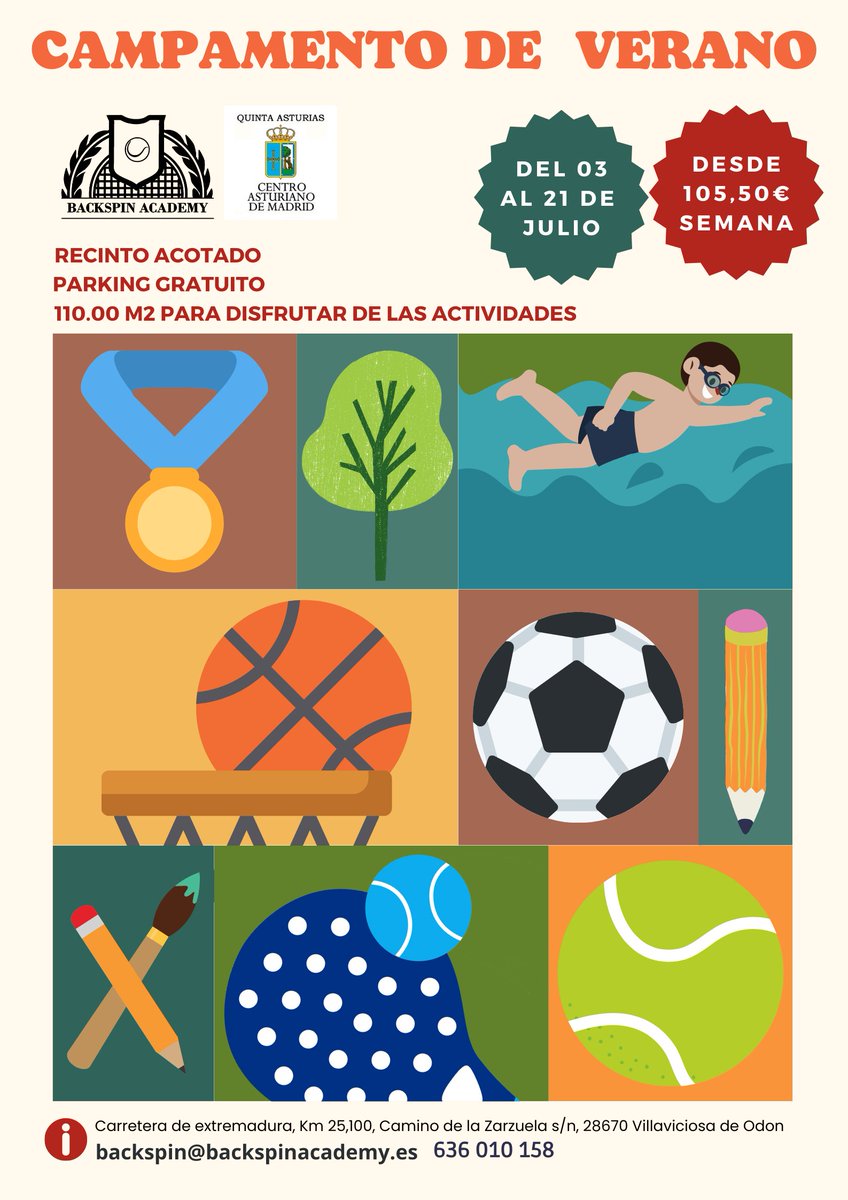 CAMPAMENTO MULTIDEPORTE EN LA QUINTA ASTURIAS. Ya quedan pocas plazas. No te quedes sin ellas. Llama e infórmate