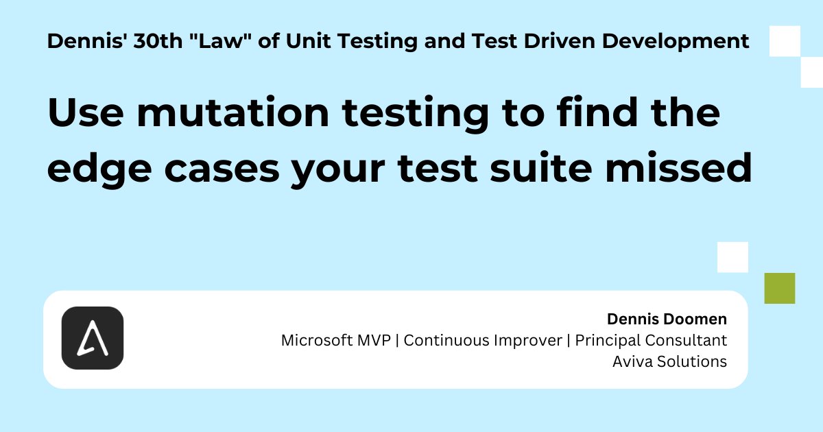 ddoomen's tweet image. Although #codecoverage is a great tool to find the areas in your code base that aren't properly covered, it highly depends on the kind of coverage to what kind of results you'll get. Some tools support branching and line coverage, some only support either one. But there's...