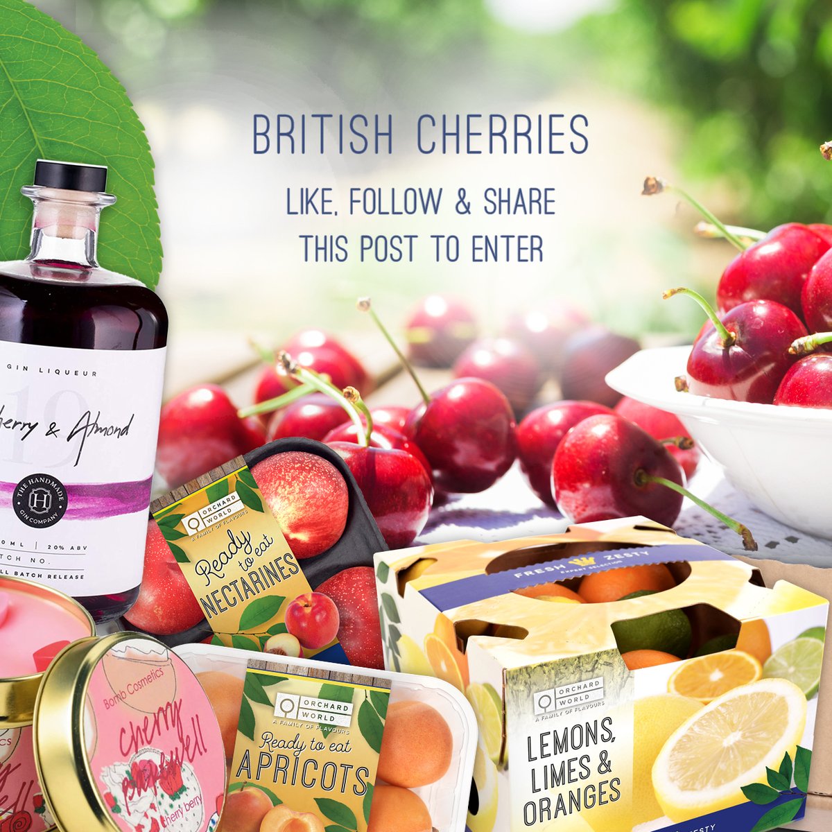 Win this indulgent hamper, full of wonderful seasonal fruit, with some added extras:

1 x OrchardWorld Mixed Citrus Box
1 x OrchardWorld Ripe and Ready Nectarines
1 x OrchardWorld Cherries
1 x OrchardWorld Blush Pears
1 x OrchardWorld Apple Box
1 x OrchardWorld Ripe and Ready