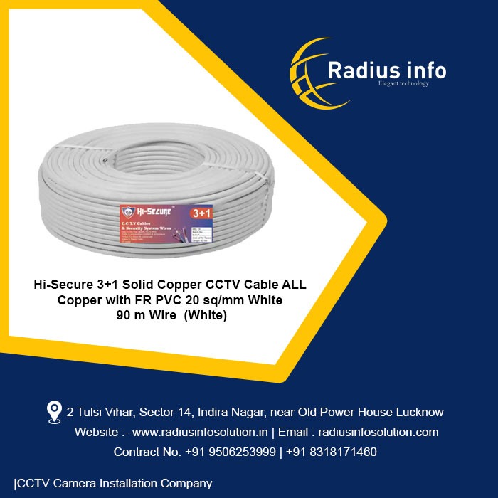 SolutionRadius's tweet image. #HiSecure 3+1 Solid Copper #CCTVCable ALL #Copper with FR #PVC 20 sq/mm White 90 m Wire at #bestprices with #FREEshipping &amp;amp; #CashOnDelivery.
#hisecure #CCTVCables #CCTVSecurity #fullcopper #CABLE
Dm For Order me 
+91 9506253999 | +91 8318171460