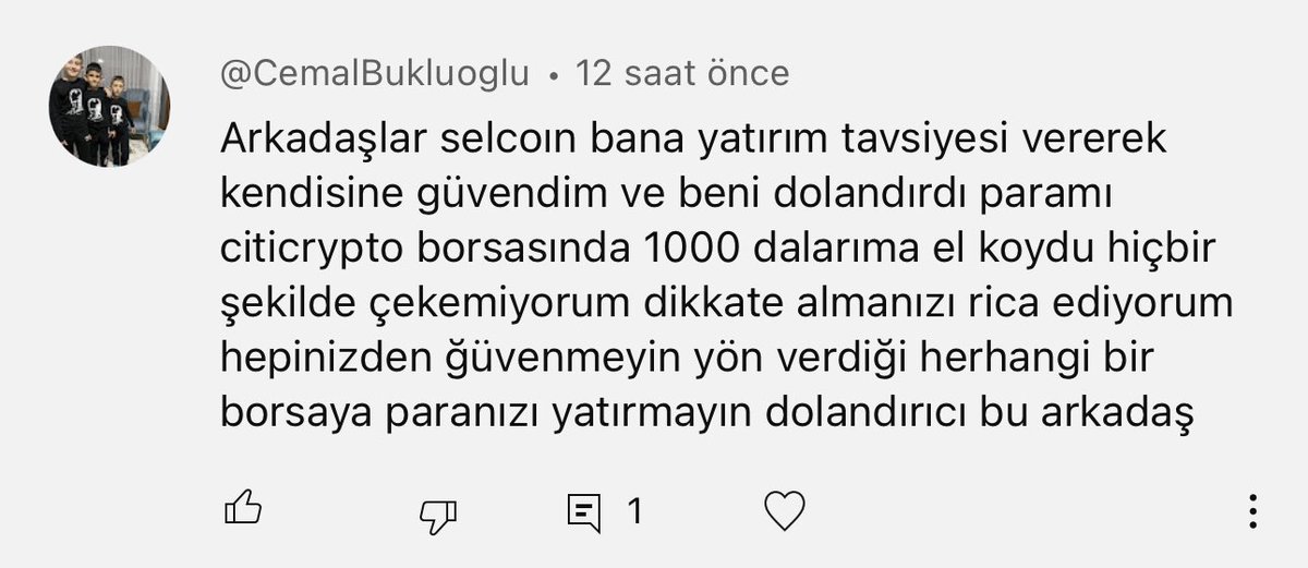 Selcoin's tweet photo. Zaten piyasa düşmüş bir de bu mallarla uğraşıyoruz. Dolandırıcıya 1000$ kaptırmış adam. 

Daha önceki gün uyardım bu konuda. Öncesinde belki 100 kere uyardım. 
Dolandırıcılara dikkat edin diye. 

Akıl var, mantık var diyeceğim ama yok abi demek ki. https://t.co/cEVnytOjXq