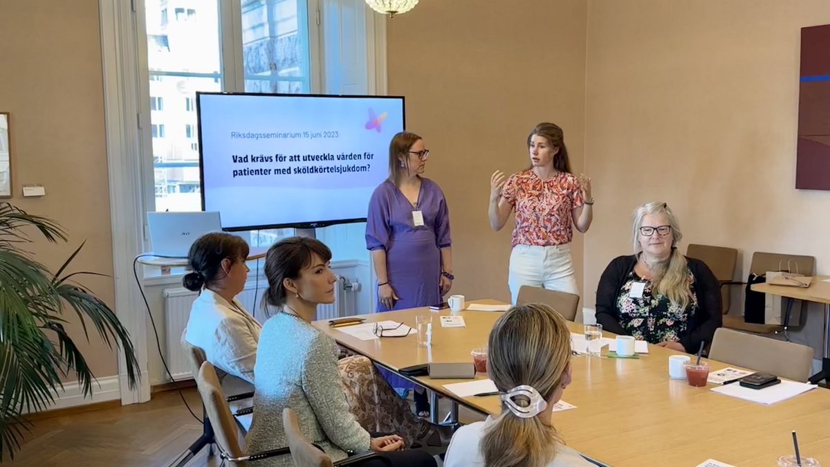 Var 10:e kvinna över 18 år lider av sköldkörtelproblem. Kunskapsbristen är stor &amp; den forskning som finns efterlevs i låg utsträckning. 

Inledde morgonen med seminarium med <a href="/skoldkortel/">Sköldkörtelförbundet</a> om hur vi kan lyfta vården.