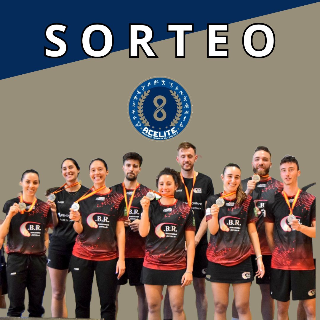 🏸 ¡SORTEAMOS UNA CAMISETA DEL BÁDMINTON RINCONADA! 🏸

🔁 RT este tuit.
👥 Sigue a <a href="/acelitesevilla/">Asociación Clubes Deportivos de Élite Sevilla</a> y <a href="/Rinconadabadmin/">Bádminton Rinconada</a>  
⏱  Participa hasta el 22 de junio a las 11:00.

#AceliteSevilla