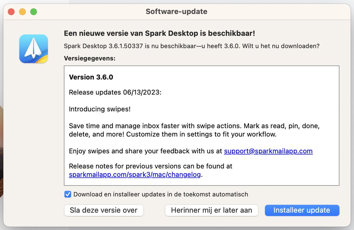 axelpolfliet's tweet photo. @SparkMailApp having problems updating, known problem? https://t.co/Yyxy6isb7i