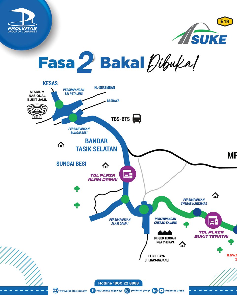mysumber's tweet photo. TERKINI: Lebuhraya SUKE fasa 2 akan dibuka pada pukul 12.01 tengah malam ini

Tol percuma di Plaza Tol Alam Damai selama dua minggu sehingga 29 jun 2023

#SUKE
#Prolintas
#Tolpercuma https://t.co/B09nwvJfl6