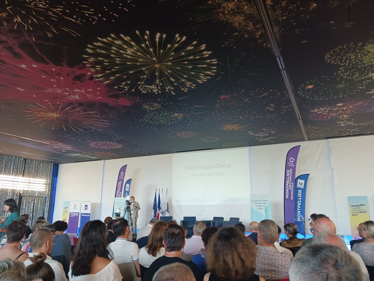 NJAnoto's tweet photo. Ouverture du colloque annuel du comité national d'action laïque à la mairie de Montpellier qui réunit @UNSA_Education @SE_Unsa #DDEN @FCPE_nationale @weblaligue sur la #laïcité et l'école avec l'introduction du president du #CNAL  @ChanetJF https://t.co/8c93jfz8im