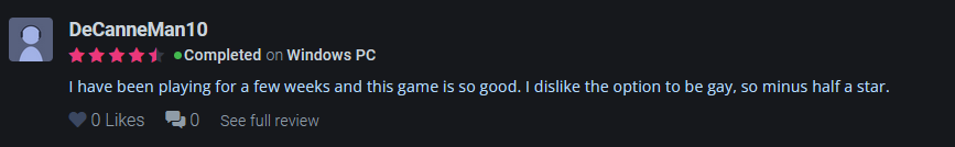 found a guy in the backloggd stardew valley reviews