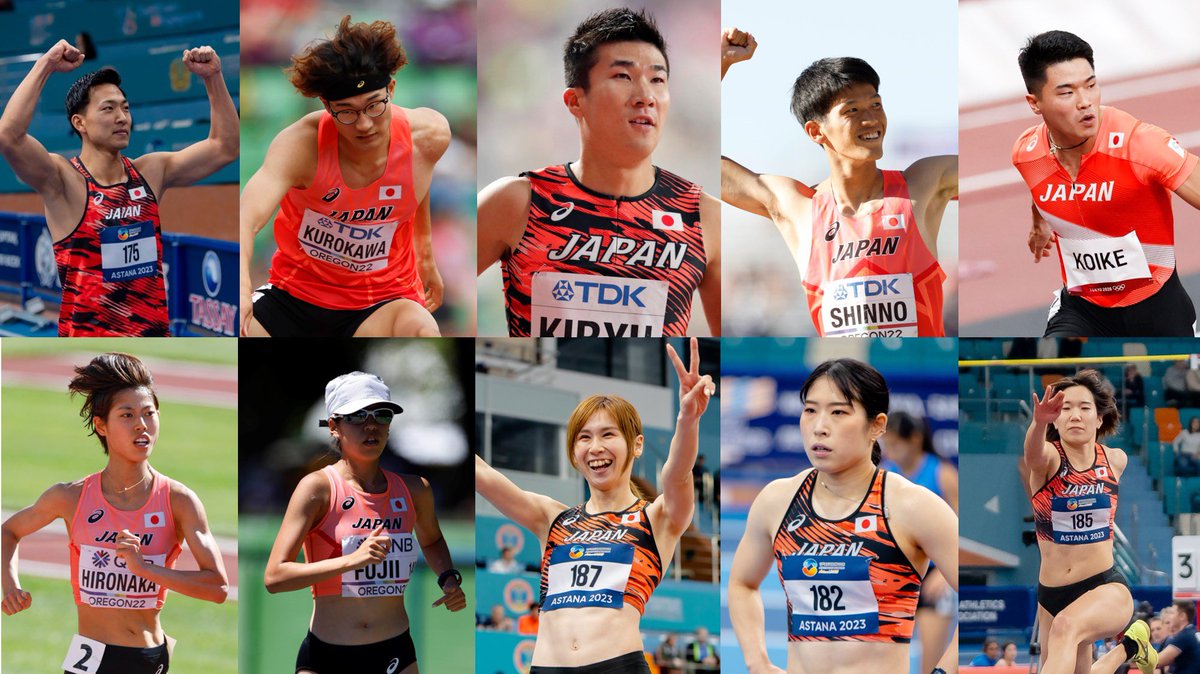 jaaf_official's tweet photo. /／
【#アジア大会】
🇯🇵58名の日本代表内定選手を発表🇯🇵
\＼

9月23日(土)〜10月5日(木)開催🇨🇳
#佐藤風雅 #真野友博 #藤井菜々子 ら
#オレゴン世界陸上 ファイナリストや
日本保持者が多数出場予定‼️
応援よろしくお願いいたします📣

⏬日本代表内定選手はこちら
https://t.co/Tz6L5lnn0q

#TeamJAPAN 

※今後、派遣団体である公益財団法人日本オリンピック委員会（JOC）に推薦し、JOCの諸手続き、認定をもって杭州2022 TEAM JAPAN（日本代表選手）となります。