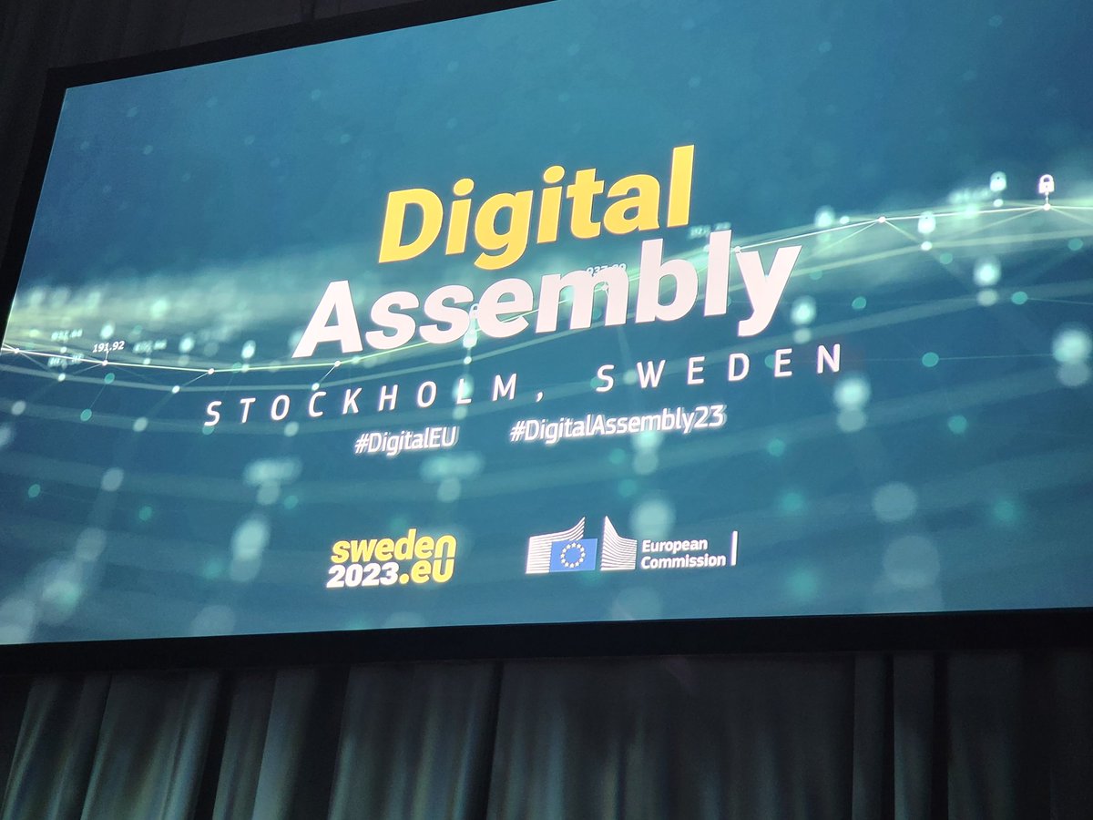 Tänään Tukholmassa EU:n puheenjohtajuuden #DigitalAssembly23 kokoontumisessa, aiheena mm. EU:n #DigitalDecade. Jatkoa eiliselle EU:n jäsenmaiden CIO:den verkoston kokoukselle, jossa keskeisiä aiheita #yhteentoimivuus ja #digiosallisuus.