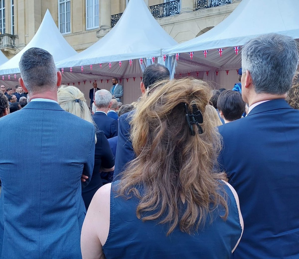 InaPoltoran's tweet photo. Listening to @JamesCleverly at the FCDO’s Garden Reception https://t.co/XAfpuYUlqr