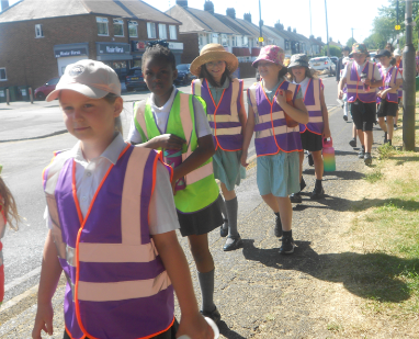 PenshurstSchool's tweet photo. Our @Brakecharity #kidswalk was a great success today.  It was great to see the whole school from nursery to Year 6, along with students from @HessleHigh walking together to share the importance of road safety around our school ☺️🚶 https://t.co/RhF5JCEnGs