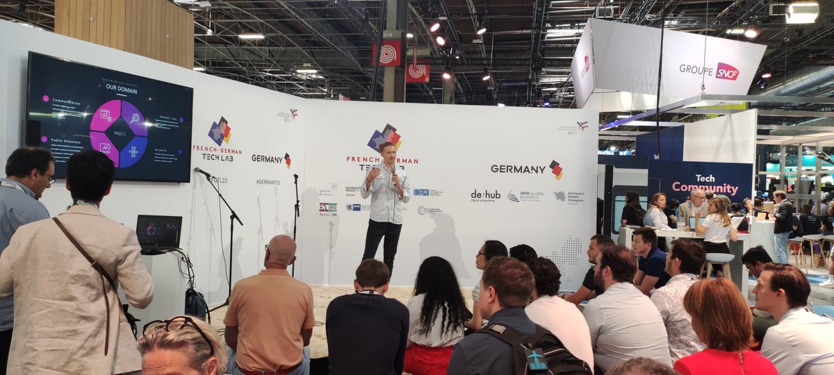 IRIXYS visited the French-German Tech Lab #FGTL at Vivatech to present our French-German cooperation on A! The Startup INQEE (winner of the bavarian-French AI Cup) joined us to present their innovative business. Thanks to @DFHUFA, @ahk_frankreich and all French-German partners!