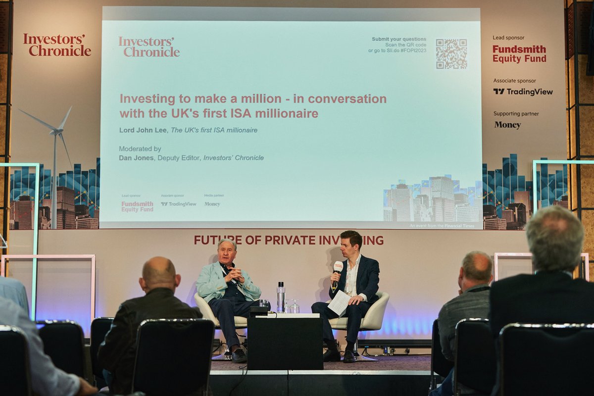 In conversation with Dan Jones, Lord John Lee told the Future of Private audience his trajectory to become the UK’s first ISA millionaire. “The biggest mistake I believe people do is swapping companies. Stick to what you believe”. #ICFutureOfPrivateInvesting