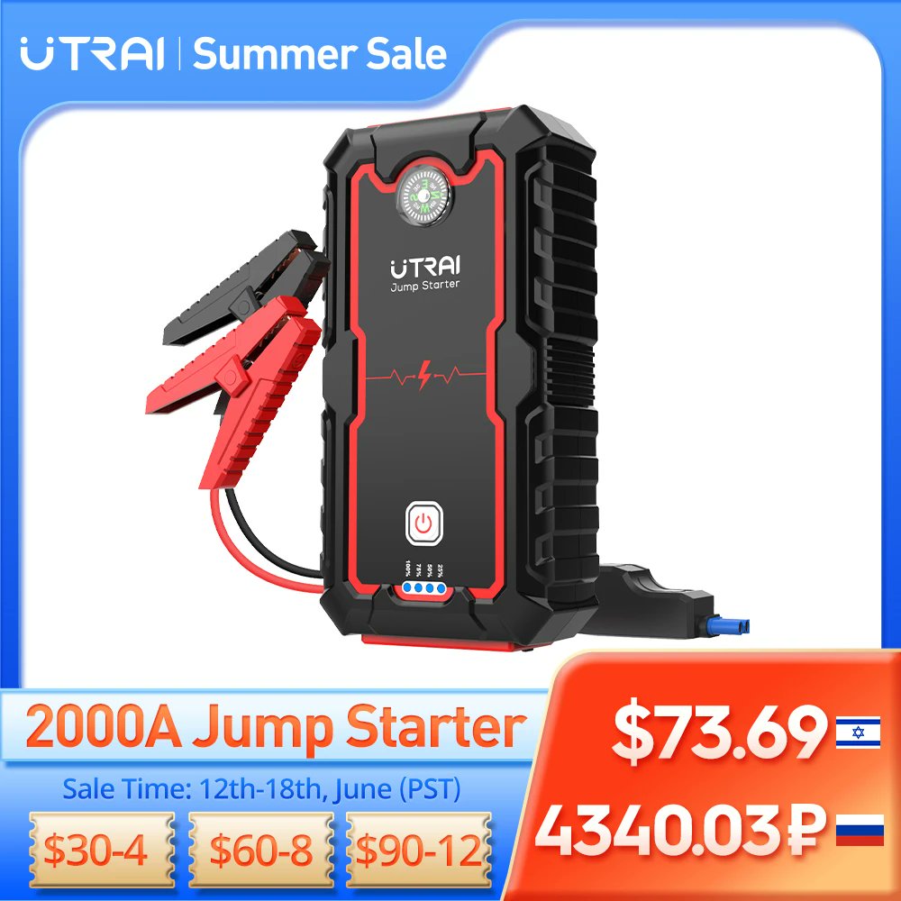 YHZDY's tweet photo. UTRAI Power Bank 2000A Jump Starter Portable Charger Car Booster 12V Auto Starting Device Emergency Car Battery Starter
https://t.co/P4hHrkyZHF https://t.co/4VdgFVFbkk