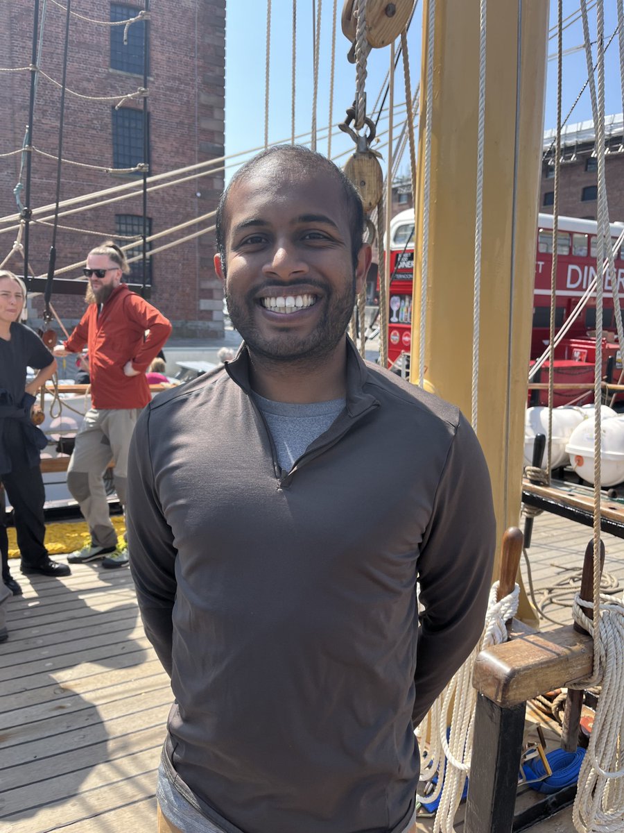 Meet #Franklin! Franklin has been aboard #Pelican as 3rd #Officer for a large amount of time this #summer and will be #aboard for around another month or so. Franklin's background has been on other types of #vessels in the past but he has enjoyed learning about tall ship Pelican!