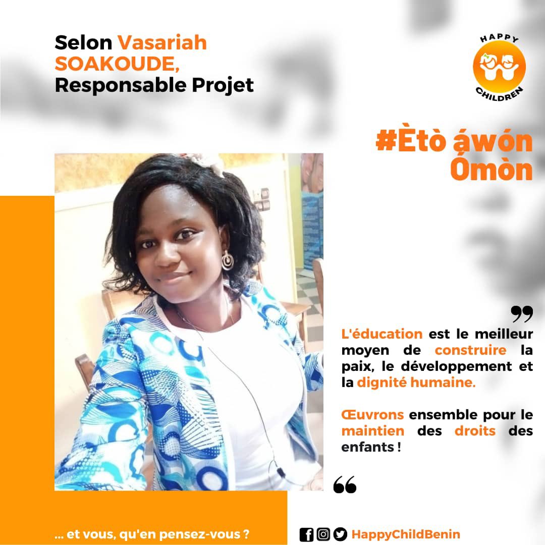 HAPPYCHILDBENIN's tweet photo. En tant que citoyens du monde, nous avons la responsabilité de nous engager pour cette cause. L'éducation est le meilleur moyen de construire la paix, le développement et la dignité humaine.
#éducation #happychildren #kidsprotection #SDG4QualityEducation https://t.co/jkRQdk5NHp