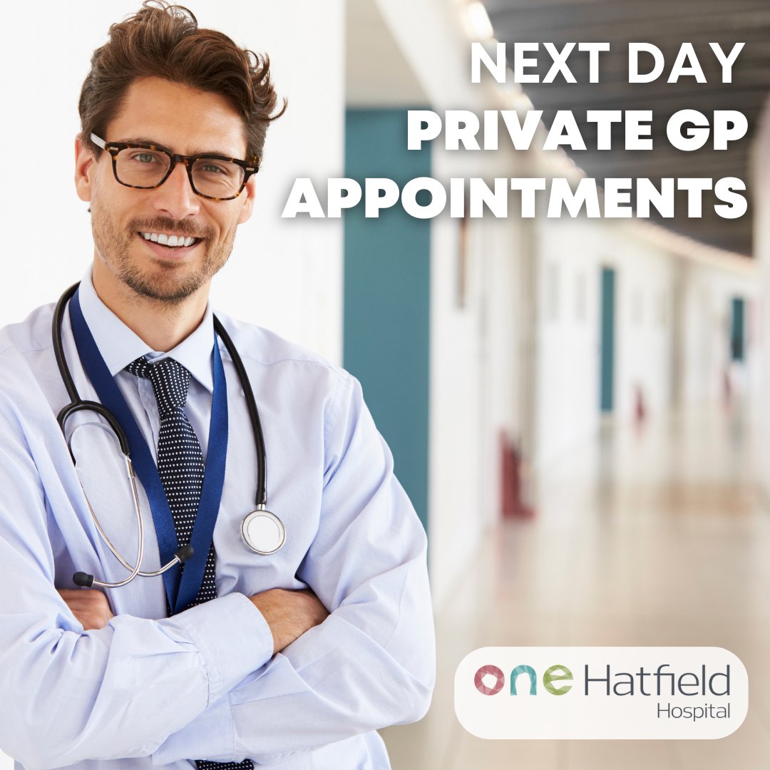 Here at One Hatfield Hospital, we offer same or next day appointments to see a private GP.

Find out more: 

➡️ loom.ly/IiSbM6o

#privategpservices #onehatfieldhospital #onehealthcare