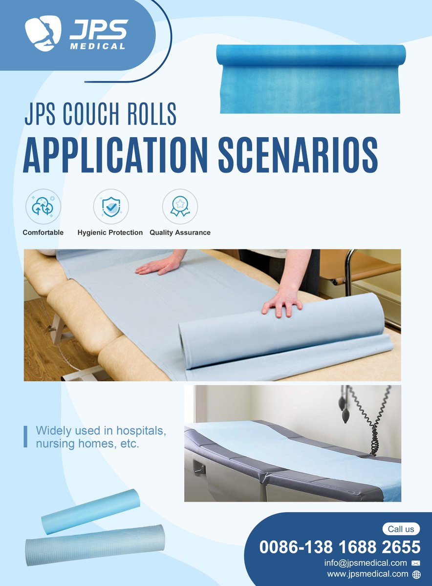 jps_medical's tweet image. Protect, Comfort, and Maintain Hygiene with JPS Couch Paper Rolls!

#JPSmedical #CouchPaperRoll #HygieneEssentials #MedicalSupplies #PatientProtection #HygienicCover #DisposablePaper #ExamTablePaper #InfectionControl #MedicalConsumables #HealthcareEssentials
