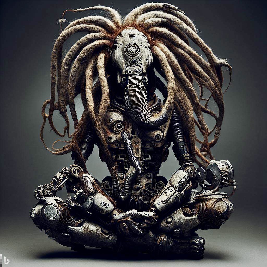 369daedalus's tweet photo. Biomechanics: Ganesha x6
#AI #AIart #AIArtwork #dalle2 #bingimagecreator #aiartcommunity #Giger #biomechanic #robot https://t.co/U96WPq59mw
