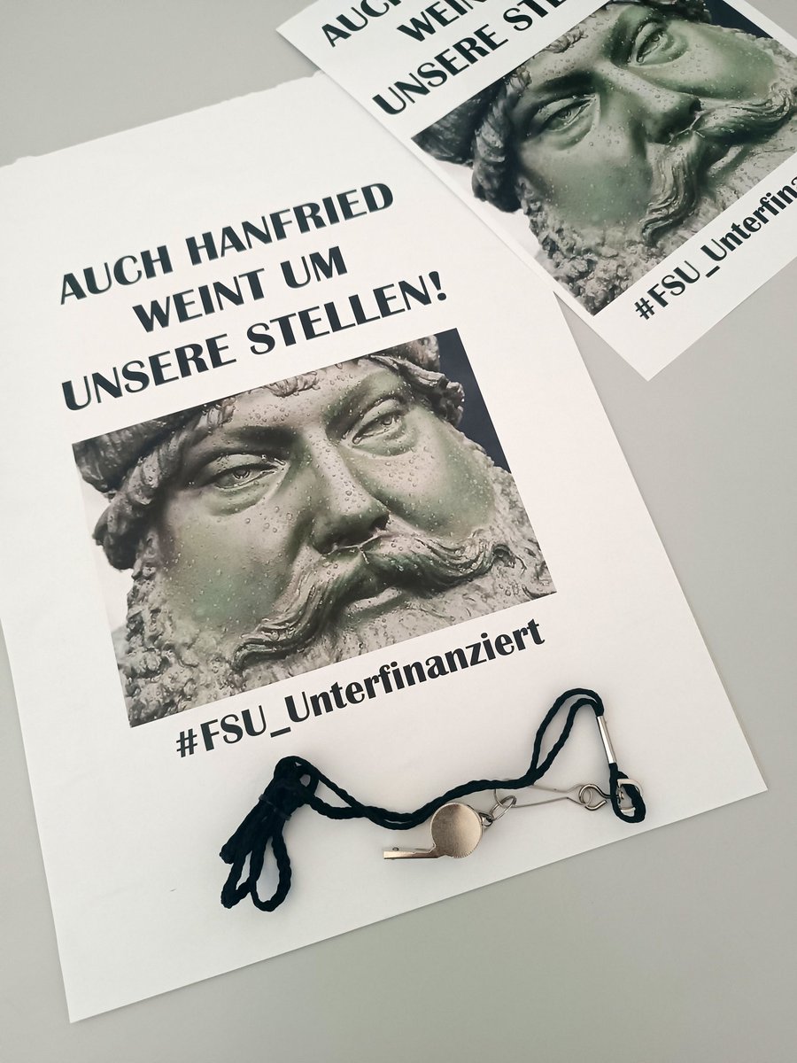 Die traurigen News zur Bildungslandschaft TH gehen weiter: Die Wiederbesetzungssperre war nur der Anfang, nun droht die Streichung von 100 Vollzeit-Äquivalente an der FSU Jena. 
Vorbereitungen für die <a href="/_verdi/">Ver.piss.di</a> Kundgebung um 11:45 Uhr, Ernst-Abbe-Platz laufen. 
#fsu_unterfinanziert