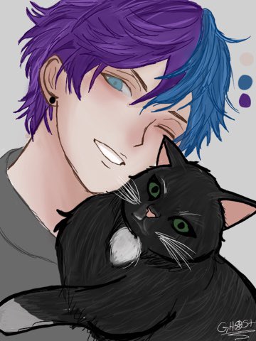 spookyghost5344's tweet photo. @sunniestaries My partner and our cat!
Idk how to draw animals very well 😅 https://t.co/FMKbbYjLgg