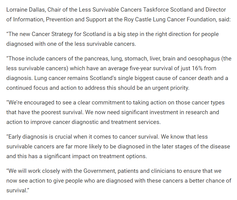Less Survivable Cancers Taskforce tweet media