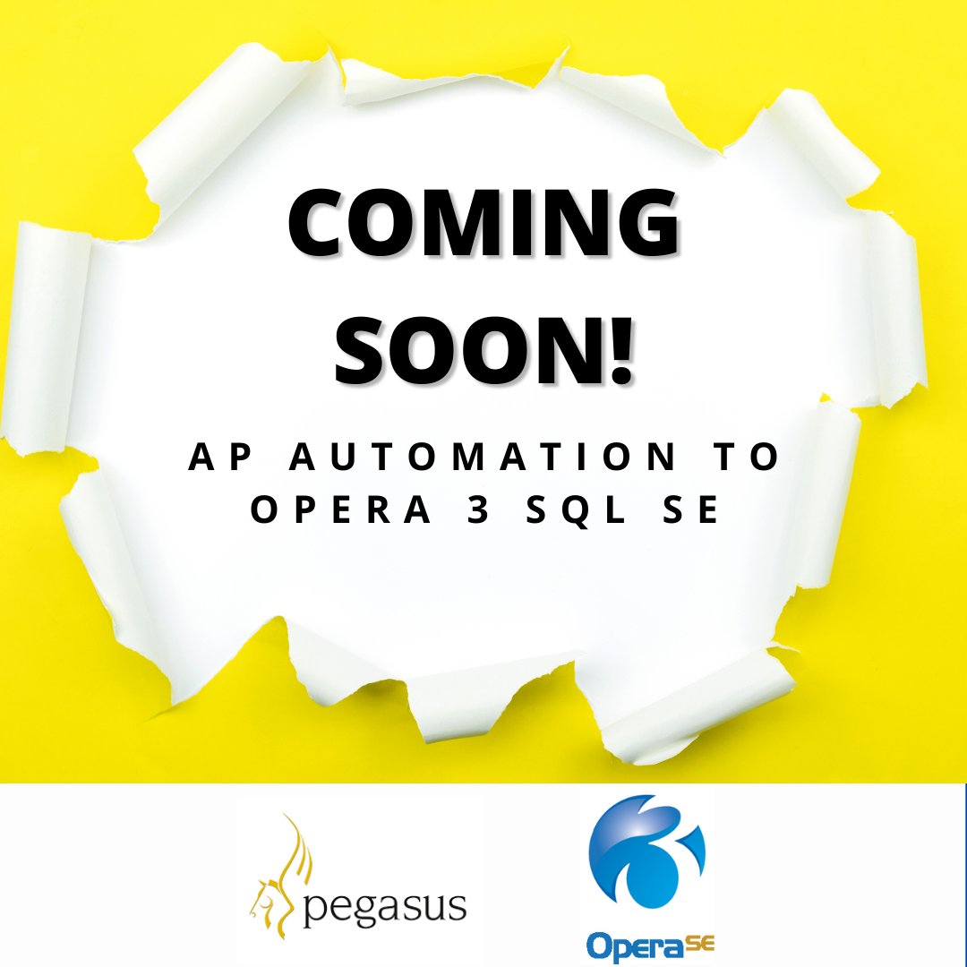 PegasusSoftware's tweet photo. Dive into AP Automation for Opera 3 SQL SE by downloading our new datasheet, and why not register your interest to be one of the first to demo this exciting new application coming soon! https://t.co/KgKWFuXioU #apautomation #accountspayableautomation #accountspayable #newproduct https://t.co/biTdV47aKg