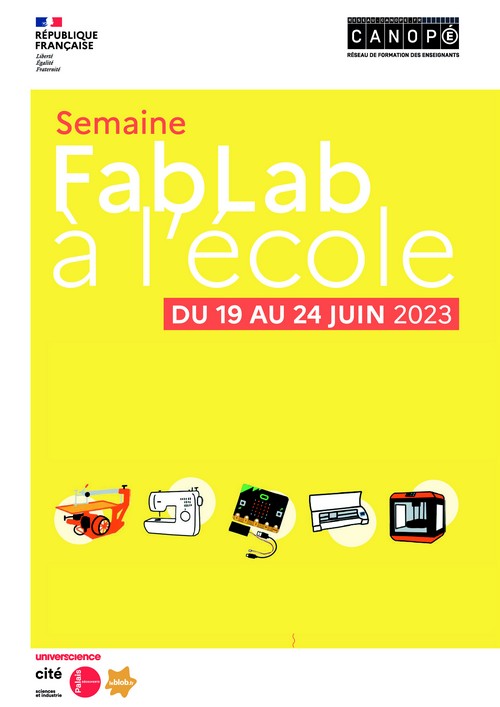 Un #FabLab dans votre établissement ? Envie de transformer vos élèves en #makers ? Rejoignez-nous le 21/06 !
🔎 Découverte du dispositif #fablabalecole
🧪 Retours d'expériences d'enseignants <a href="/Academie_Paris/">Académie de Paris</a> <a href="/acversailles/">Académie de Versailles</a> 
🧰 Manipulations des outils du kit
reseau-canope.fr/service/fablab…