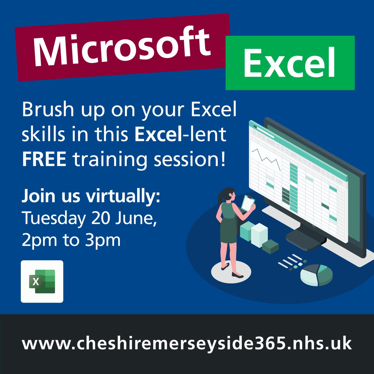 CM_365's tweet photo. 🎓Free Learning
Get started with #MicrosoftExcel by attending a dedicated virtual session.
Register for the #MicrosoftKnowledgeHub on https://t.co/rGOTMQduZj to attend. https://t.co/hNzQhahSPR