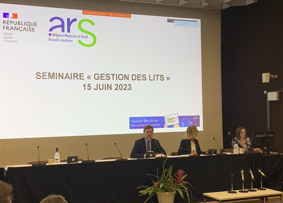 Olivia Rufat (@olivia_rufat) on Twitter photo 📌 Séminaire gestion des lits <a href="/ARS_NAquit/">ARS Nouvelle-Aquitaine</a>
✅ Objectifs stratégiques au service des #parcours patients et des #professionnels
❗️Priorité de #gouvernance des établis de santé et des #coopérations territoriales
✅#hopitauxduNordGironde engagés depuis 2021
#bedmanagement 📌 Séminaire gestion des lits <a href="/ARS_NAquit/">ARS Nouvelle-Aquitaine</a>
✅ Objectifs stratégiques au service des #parcours patients et des #professionnels
❗️Priorité de #gouvernance des établis de santé et des #coopérations territoriales
✅#hopitauxduNordGironde engagés depuis 2021
#bedmanagement