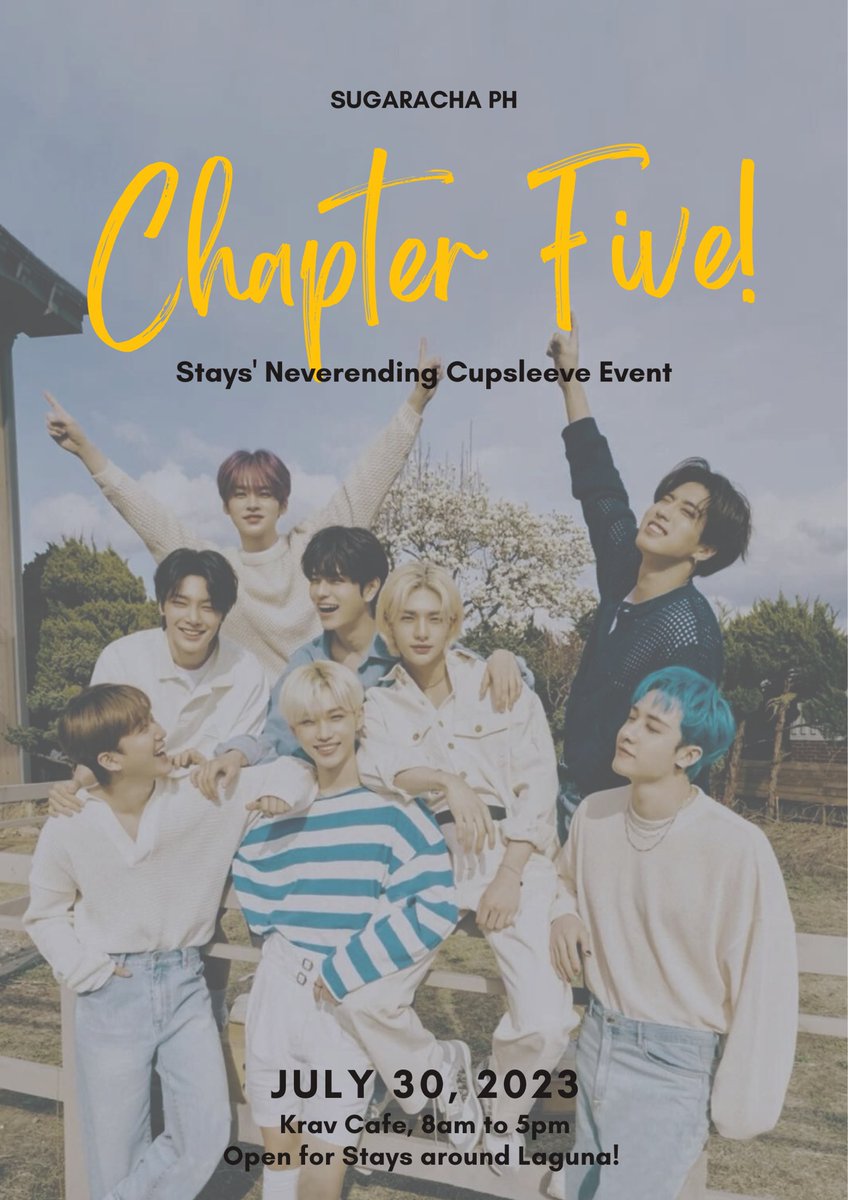 Sugarrrrrracha's tweet photo. Surprise!

In celebration of Stays’ 5th Anniversary and Changbin’s Birthday,

Sugaracha PH presents “Chapter 5: Stays’ Neverending Cupsleeve Event” 

Pre-Registration starts TODAY!
Link will be posted below.

Stand by for more updates!
See you soon! https://t.co/FdmOv8MnBW