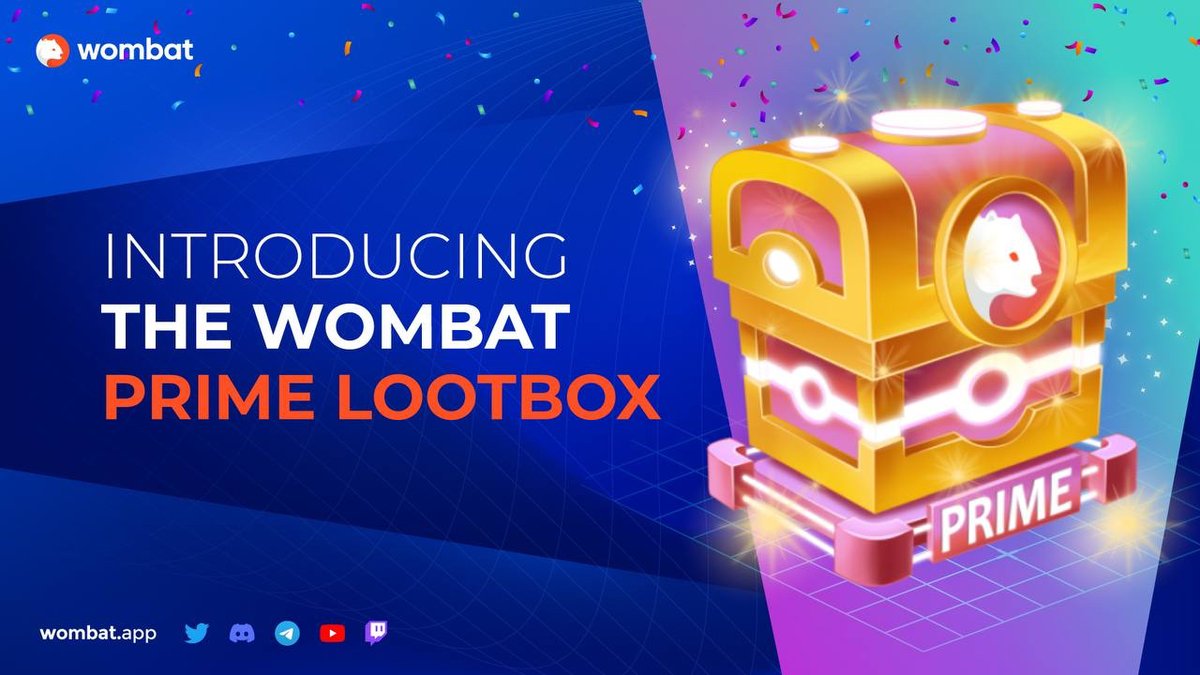 Introducing...🥁🥁 
The Wombat Prime Lootbox🔥 
 
This third loot box is exclusive to WOMBAT PRIME subscribers🙌 
 
Facts: 
⚡Cost 10k Wombucks to open 
⚡Gives one of these new Prime NFTs: eos.atomichub.io/explorer/colle… 

1/2⏬
