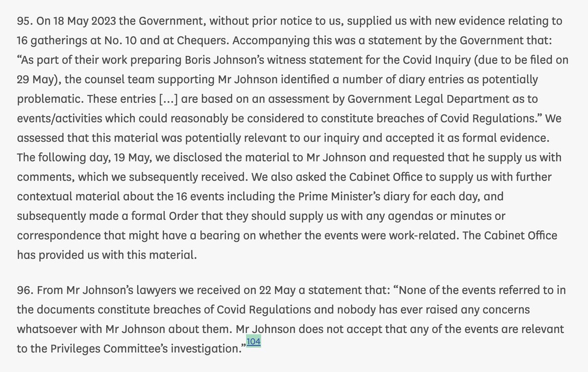 💥 This on the additional stuff reported to the Committee and the police. SIXTEEN additional gatherings which are possible rule breaches in No. 10 and Chequers!!! ~AA