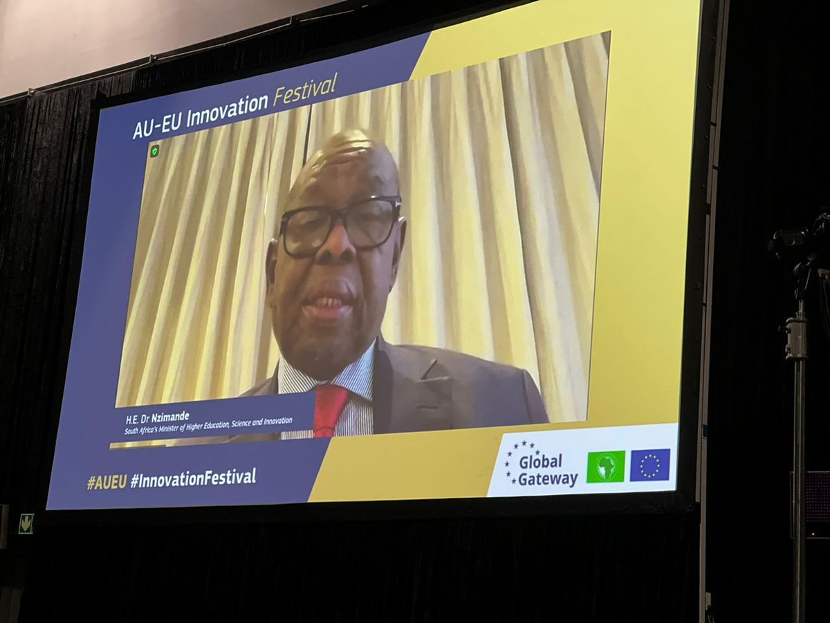 'The Innovation Agenda promotes increased synergies and collaboration between private sector, public sector and civil societies', @DrBladeNzimande, Minister of the Department of Higher Education & Training, Science & Innovation

#AfriConEU #EUAfrica #AfricaEU #InnovationAgenda