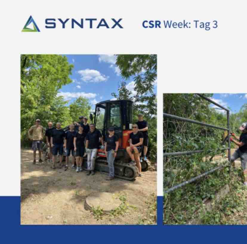 SyntaxSystemsDE's tweet image. Am 3. Tag unserer CSR-Week haben wir im Heidelberger Zoo den Umbau des Schildkrötengeheges unterstützt und für die Jugendlichen im Bikepark in Viernheim mit dem Bau eines Fundaments und der Installation eines Sonnensegels den Grundstein für einen Aufenthaltsraum gelegt. 
#CSR