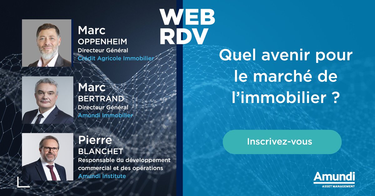 Amundi (@amundi_fr) on Twitter photo 🔔 #WebRDV | Rendez-vous le 29 Juin pour notre prochain #WebRDV dédié à l’avenir du marché de l’immobilier avec nos experts d’Amundi et du <a href="/CreditAgricole/">Crédit Agricole</a>
Pour vous inscrire ⤵
ow.ly/KpU850OGKI6 🔔 #WebRDV | Rendez-vous le 29 Juin pour notre prochain #WebRDV dédié à l’avenir du marché de l’immobilier avec nos experts d’Amundi et du <a href="/CreditAgricole/">Crédit Agricole</a>
Pour vous inscrire ⤵
ow.ly/KpU850OGKI6