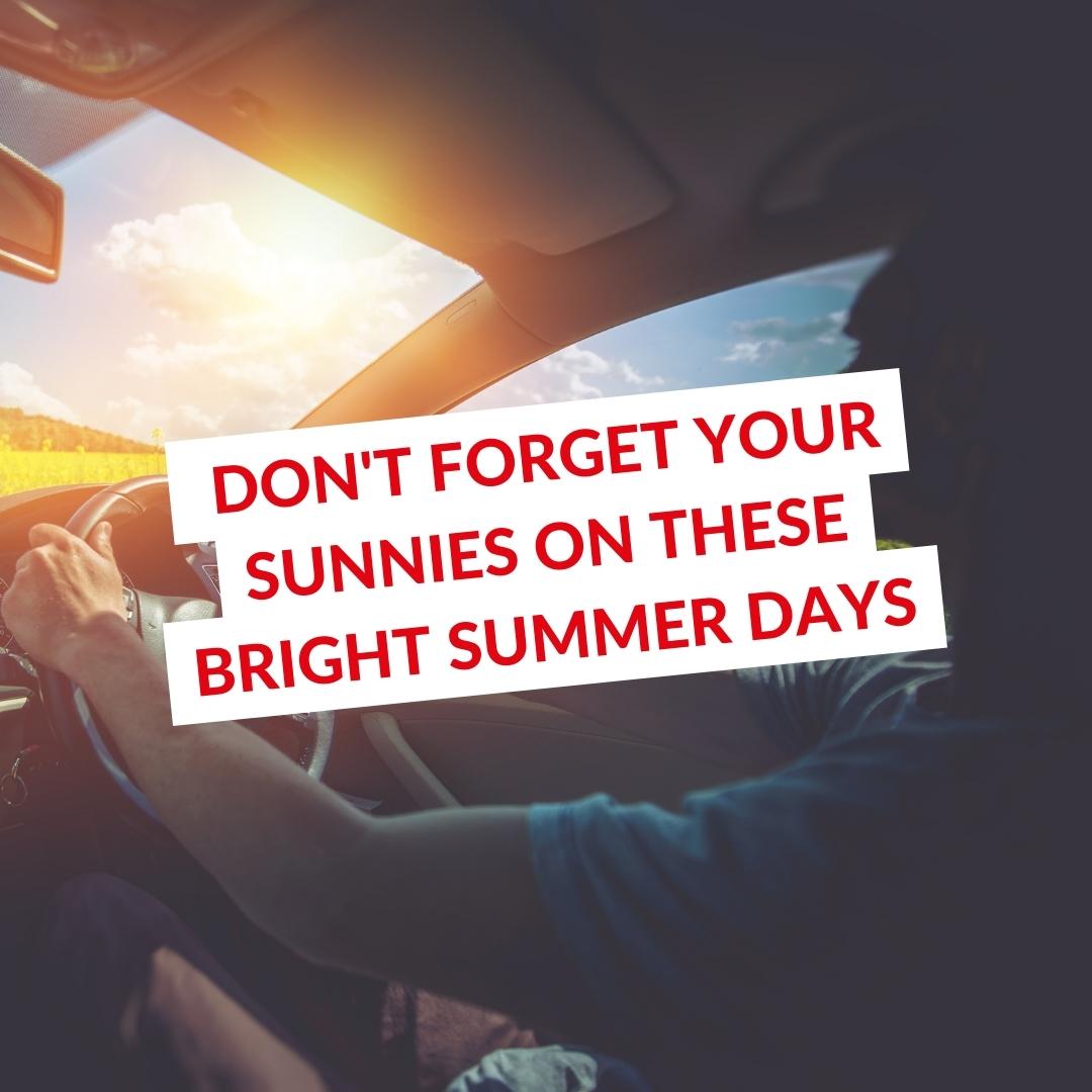 Safety first! Don't forget your sunnies on these bright summer days. 😎 #SafetyFirst #DrivingWithBillPlant #sunsout #learntodrive