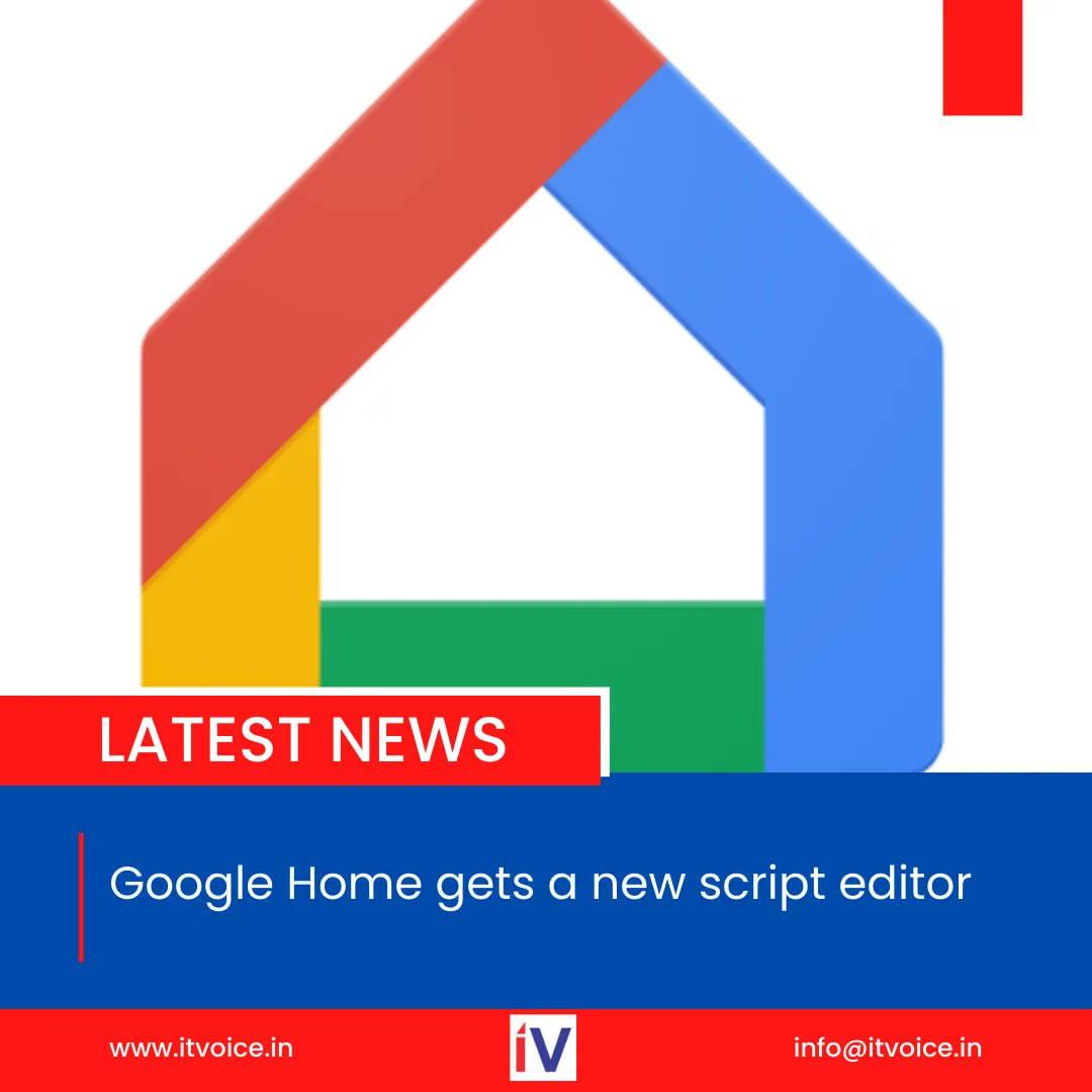 itvoice's tweet image. Google has launched a new script editor that offers enhanced automation control for Google Home users.
#GoogleHome #SmartHomeAutomation #ScriptEditor #AdvancedAutomation #YAMLScripting #SmartDevices #HomeAutomation #GoogleHomeApp #PublicPreview #SmartHomeSensors