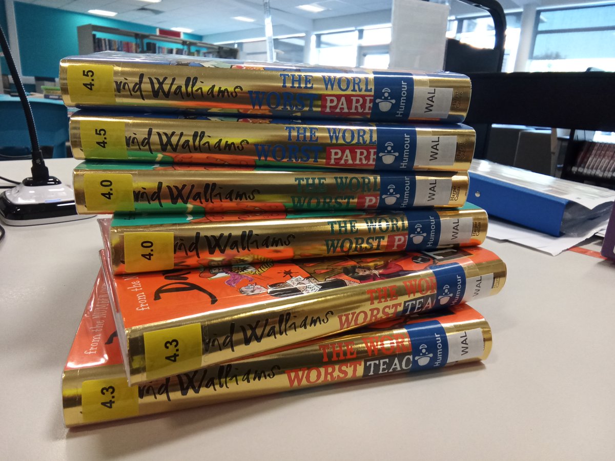 Hopefully these books by @davidwalliams will appeal our Y7 students! #ReadingMatters