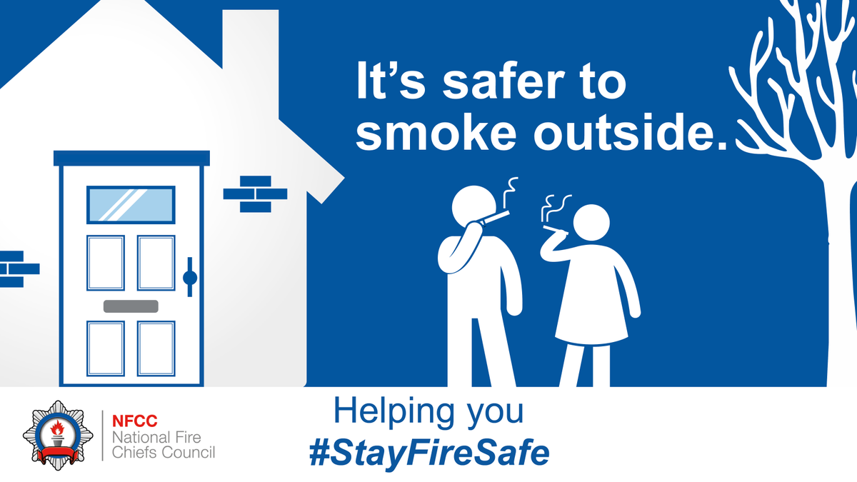 It’s safer to smoke outside. 

If you or a loved one finds it hard to get outside to smoke complete get some fire safety advice to help reduce the changes of a fire in the home: ohfsc.co.uk #HFSW23
